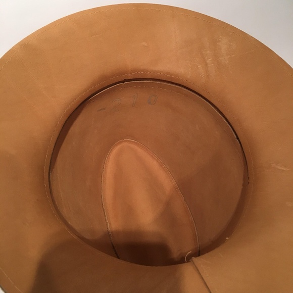 Vintage Genuine Suede Split Leather Western Hat - Picture 3 of 3